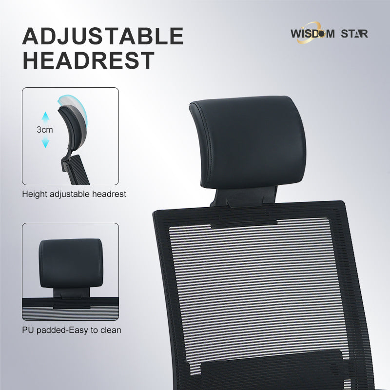 Wisdom Star Furniture Office Chair Swivel Chair Sale Headrest Gaming Chair Ergonomic Lumbar Support Comfortable and Breathable