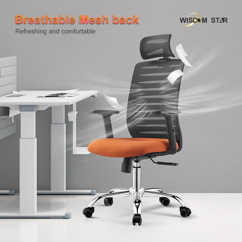 Wisdom Star Furniture Gaming Chair Comfortable Office Chair Ergonomic Chair Class 3 Gaslift+125° Lay Back Chair