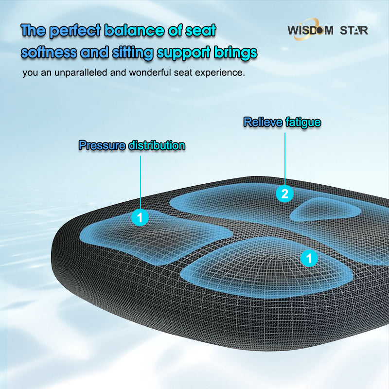 Science lab grade office chairs, gaming chairs, ergonomic chairs. The first-ever partitioned seat cushion + flip-back design + 3D armrests. wisdom star C36