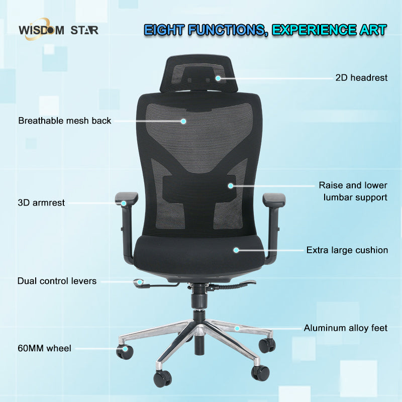 Science lab grade office chairs, gaming chairs, ergonomic chairs. The first-ever partitioned seat cushion + flip-back design + 3D armrests. wisdom star C36