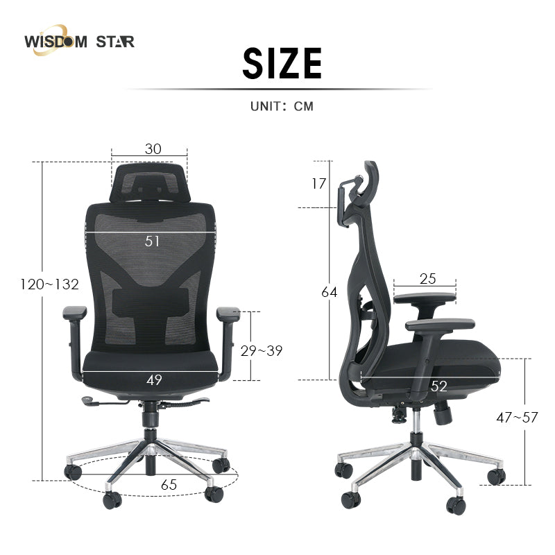 Science lab grade office chairs, gaming chairs, ergonomic chairs. The first-ever partitioned seat cushion + flip-back design + 3D armrests. wisdom star C36