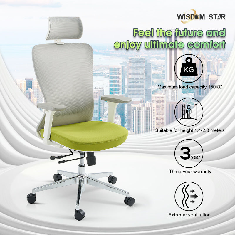 The perfect fusion of futuristic office, ergonomic chairs and interpretation gaming chairs. Large angle adjustment + first color large seat cushion + first beautiful curve shape. wisdom star C38