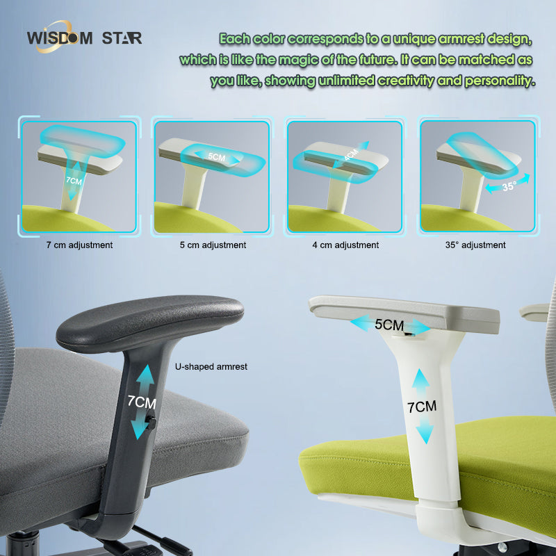 The perfect fusion of futuristic office, ergonomic chairs and interpretation gaming chairs. Large angle adjustment + first color large seat cushion + first beautiful curve shape. wisdom star C38