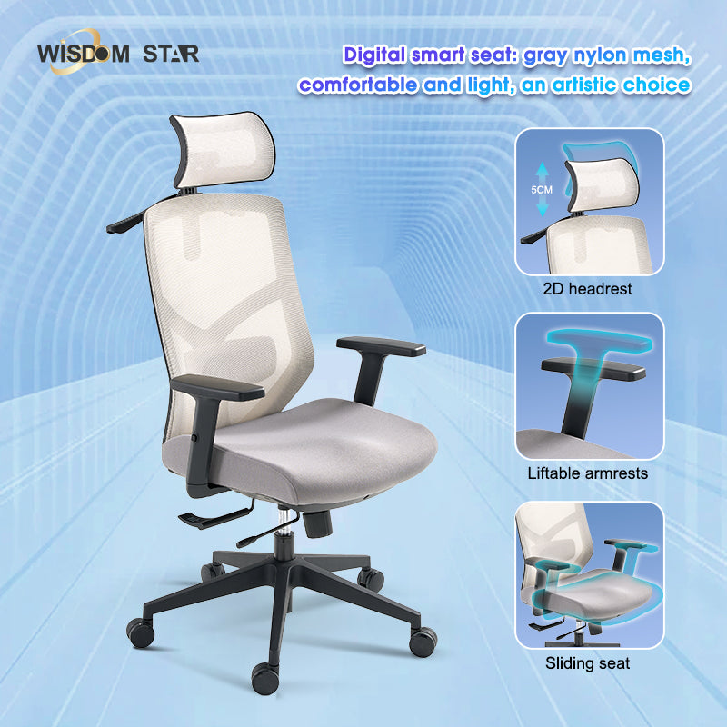 Perfect combination of office chair and ergonomic chair. Large angle adjustment + multiple armrests optional + special materials for the first time. wisdom star C39: digital art innovation