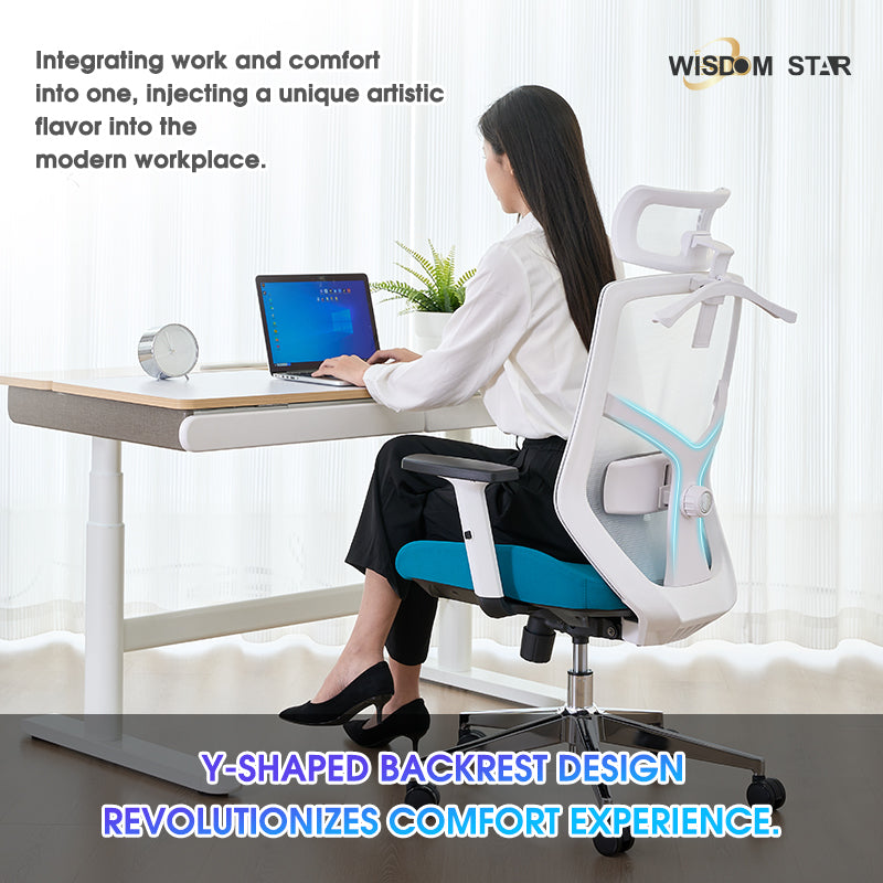 Perfect combination of office chair and ergonomic chair. Large angle adjustment + multiple armrests optional + special materials for the first time. wisdom star C39: digital art innovation