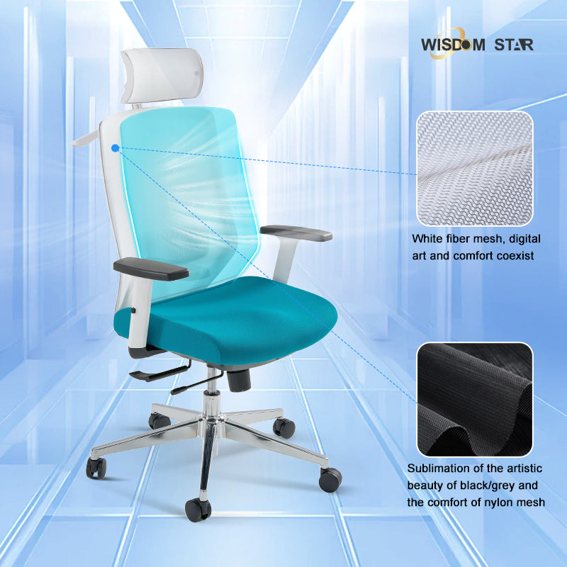 Perfect combination of office chair and ergonomic chair. Large angle adjustment + multiple armrests optional + special materials for the first time. wisdom star C39: digital art innovation